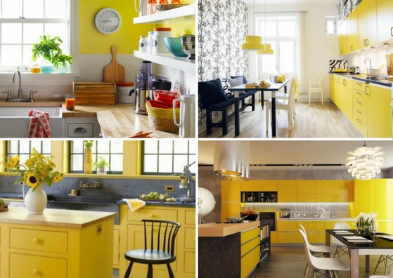 Yellow Treatment for Contemporary Kitchen
