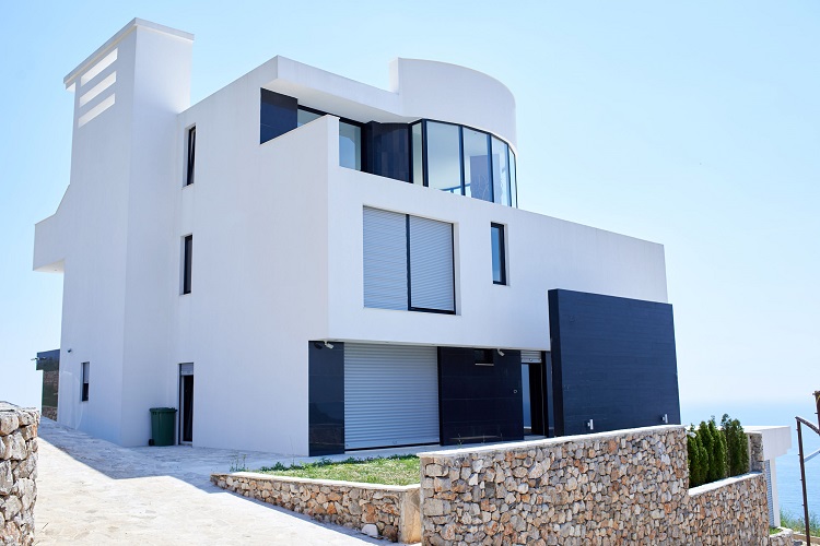 Building painted in one colour